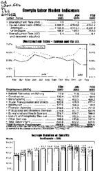 Georgia labor market indicators, 2003 February
