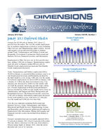 Dimensions: measuring Georgia's workforce, Vol. 38, no. 1 (Jan. 2012)