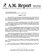 A.M. report, 1997 January 17