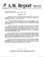 A.M. report, 1997 February 12