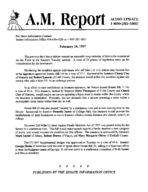 A.M. report, 1997 February 18
