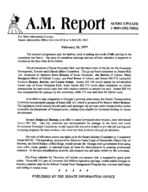 A.M. report, 1997 February 26