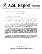 A.M. report, 1997 February 7