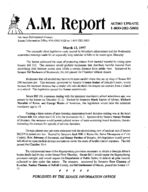 A.M. report, 1997 March 13
