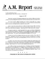 A.M. report, 1997 March 19