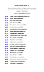 Senate consent calendar for privileged resolutions 2011 March 3