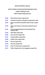 Senate consent calendar for privileged resolutions 2013 February 26