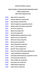 Senate consent calendar for privileged resolutions 2013 March 26