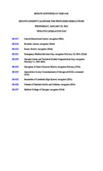 Senate consent calendar for privileged resolutions 2014 January 29