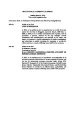 Senate local consent calendar [Mar. 8, 2016]