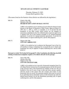 Senate local consent calendar, 2023 February 23