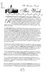 The Georgia Senate this week, 2005 April 1