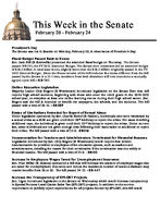 This week in the Senate, 2012 Feb. 20-24