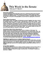 This week in the Senate, 2012 Feb. 27-Mar. 2