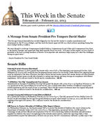This week in the Senate, 2013 Feb. 18-22