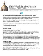 This week in the Senate, 2013 Feb. 25-Mar. 1