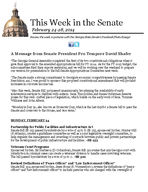 This week in the Senate, 2014 Feb. 24-28