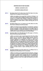 Proposed Senate first readers, 2018 January 29