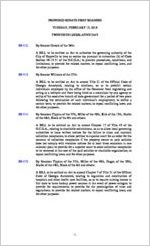 Proposed Senate first readers, 2018 February 13