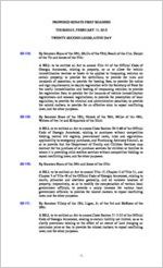 Proposed Senate first readers, 2018 February 15
