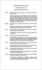 Proposed Senate first readers, 2018 March 12
