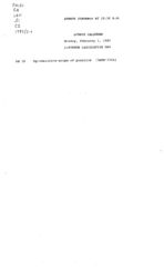 Senate calendar 1999 February 1