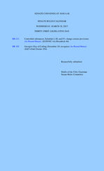 Senate rules calendar 2015 March 18