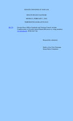 Senate rules calendar [Feb. 1, 2016]