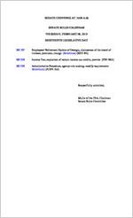 Senate rules calendar, 2018 February 8