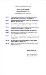 Senate rules calendar, 2018 March 15
