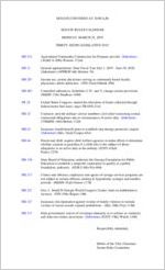 Senate rules calendar, 2019 March 25