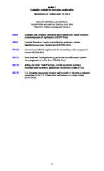 Senate general calendar 2015 February 25