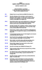 Senate general calendar 2015 March 23