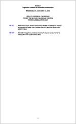 Senate general calendar, 2018 January 24
