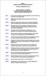 Senate general calendar, 2018 February 20