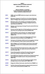 Senate general calendar, 2018 February 23
