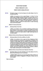 Senate first readers, 2018 February 23