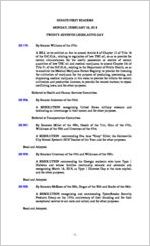 Senate first readers, 2018 February 26