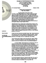 Press release [Oct. 3, 2005]