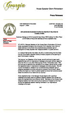 Press release [Aug. 11, 2005]