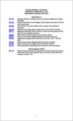 House general calendar, 2018 February 1