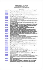 House general calendar, 2018 February 23