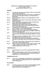 House rules calendar, 2009 March 20