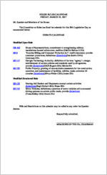House rules calendar [Mar. 24, 2017]