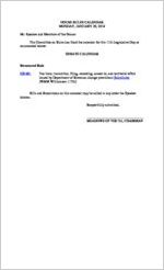 House rules calendar, 2018 January 29