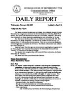 Daily report [Feb. 23, 2005]