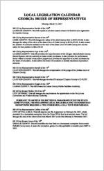 Local legislation calendar [Mar. 13, 2017]
