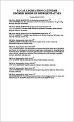 Local legislation calendar [Mar. 14, 2017]