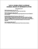 Local legislation calendar [Mar. 28, 2017]