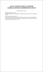 Local legislation calendar, 2018 February 29